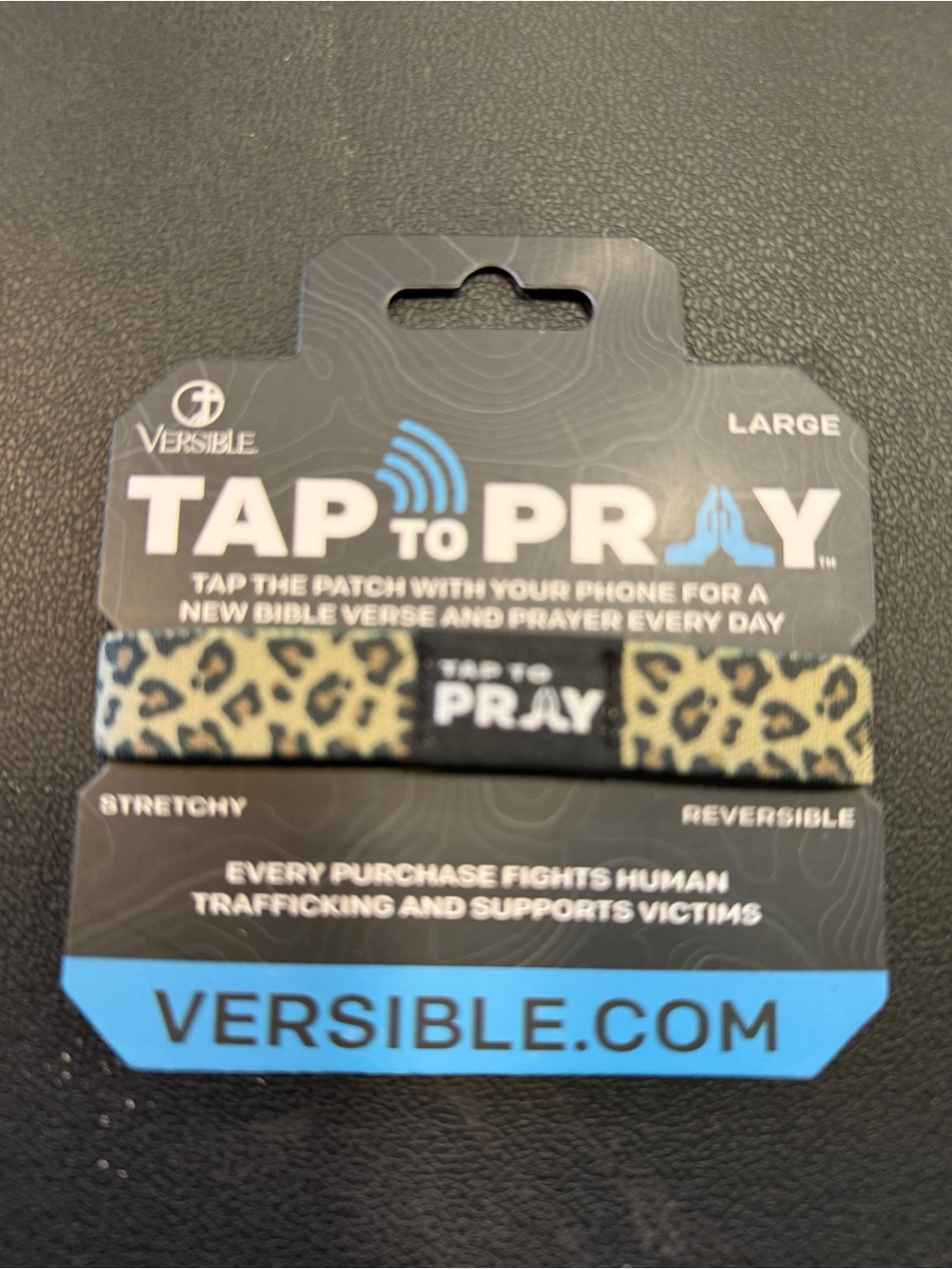 Tap to Pray Leopard Print Phone Patch - Large